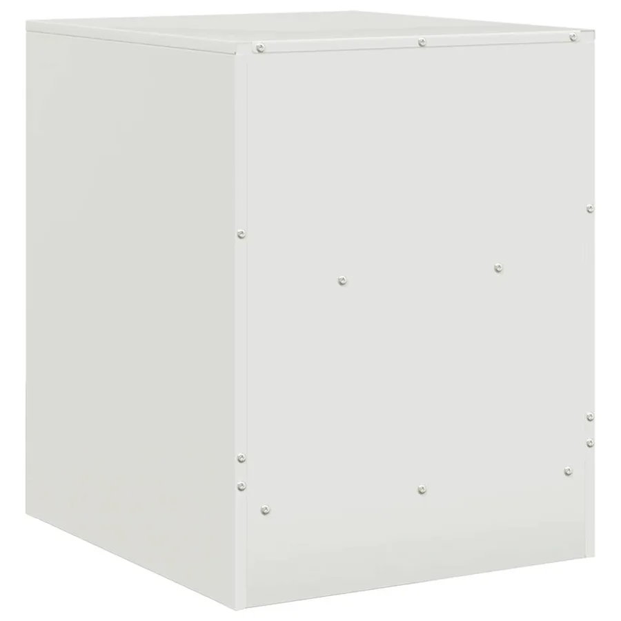 Tables de chevet 2 pcs blanc 34,5x39x44 cm acier - 9