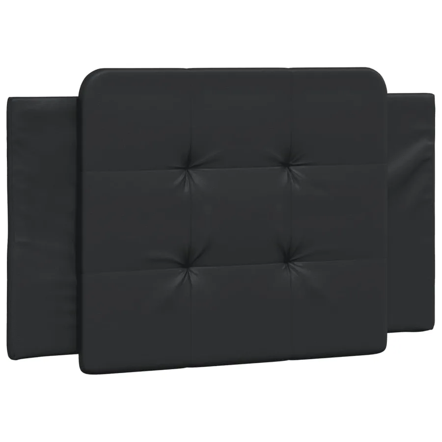 Cadre de lit sans matelas Zadar noir 90x190 cm similicuir - 5