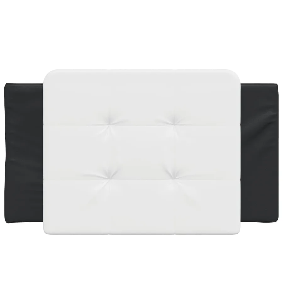 Coussin de tête de lit Zadar noir et blanc 90 cm similicuir - 4