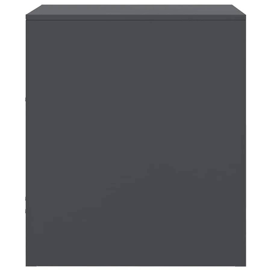 Table de chevet anthracite 34,5x39x44 cm acier - 8