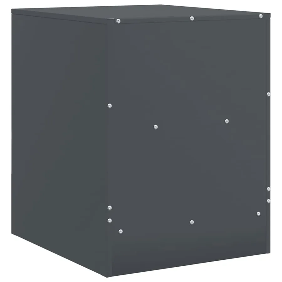 Table de chevet anthracite 34,5x39x44 cm acier - 9