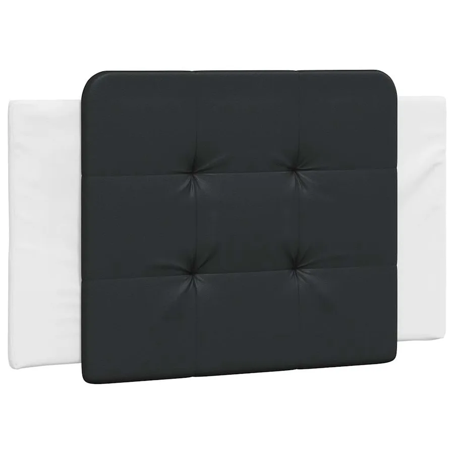 Cadre de lit sans matelas Zadar blanc et noir 80x200 cm similicuir - 8
