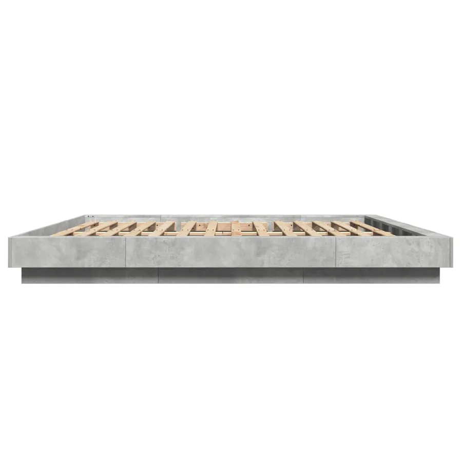 Cadre de lit sans matelas gris béton 180x200 cm - 5