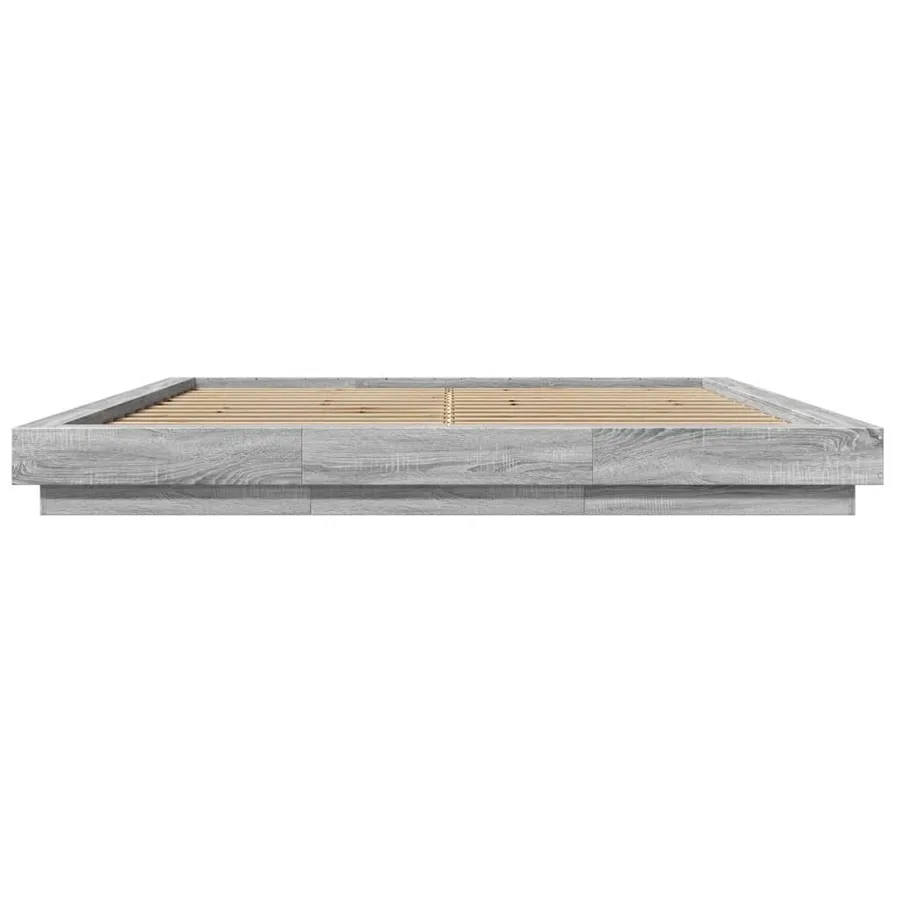 Cadre de lit sans matelas sonoma gris 180x200 cm - 4