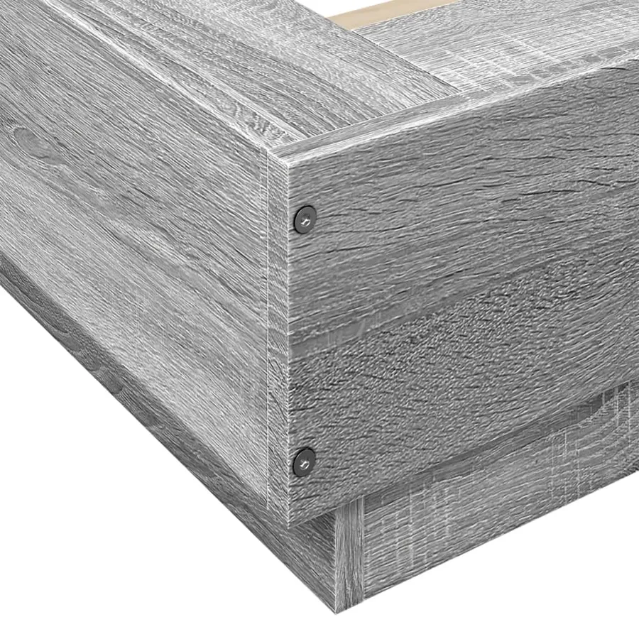Cadre de lit sans matelas sonoma gris 180x200 cm - 7