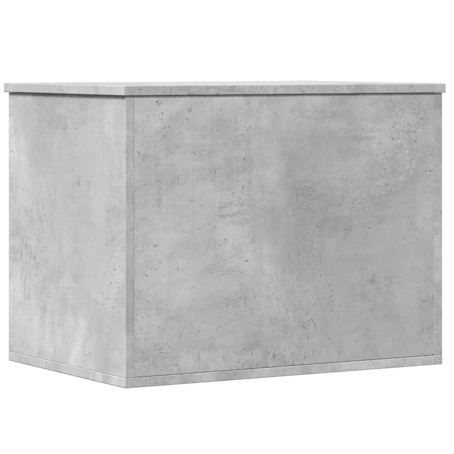 Boîte de rangement gris béton 60x42x46 cm bois d'ingénierie - 6