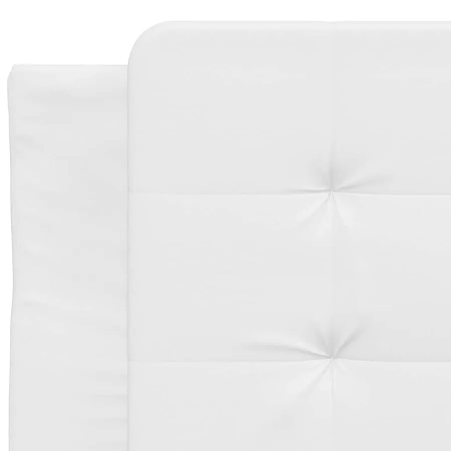 Cadre de lit sans matelas Zadar blanc 80x200 cm similicuir - 10