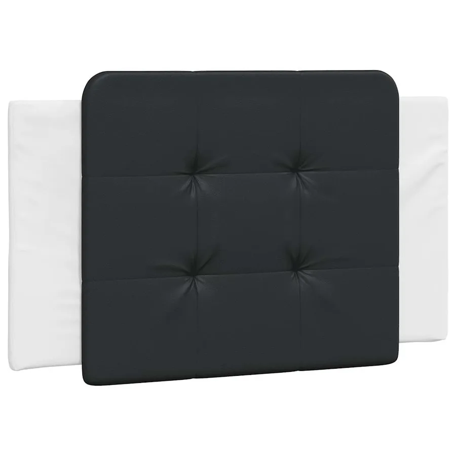 Cadre de lit sans matelas Zadar blanc et noir 90x190 cm similicuir - 8