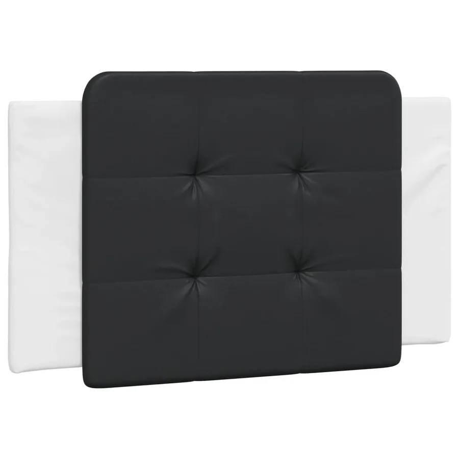 Cadre de lit sans matelas Zadar blanc et noir 90x200 cm similicuir - 5