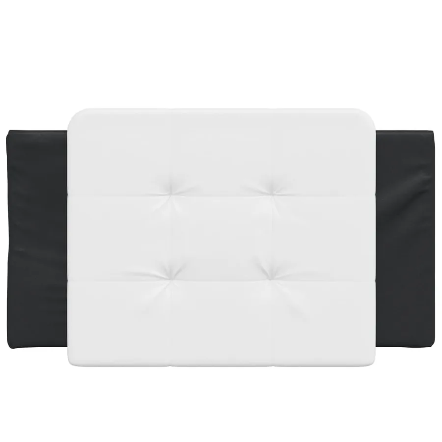 Coussin de tête de lit Zadar noir et blanc 80 cm similicuir - 4