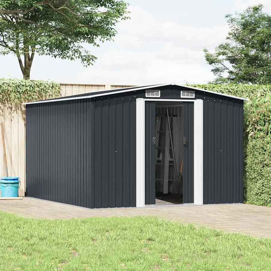 Garden shed 257x298x178 cm Metal Anthracite - 2