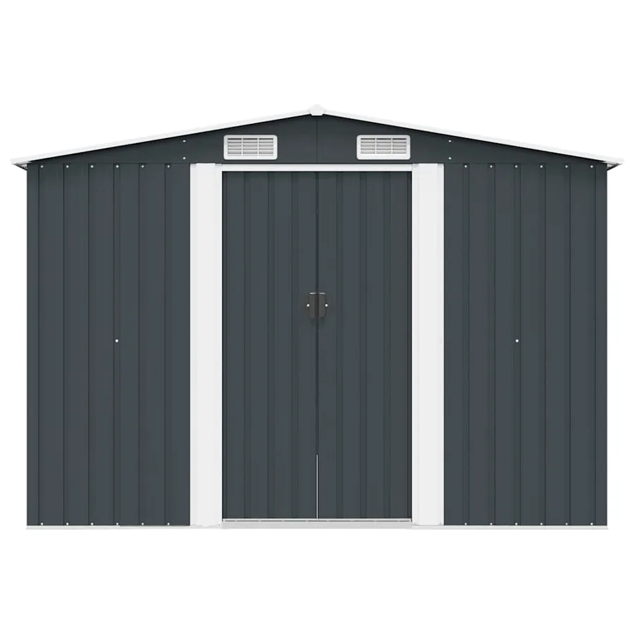 Abri de jardin 257x298x178 cm Métal Anthracite - 5