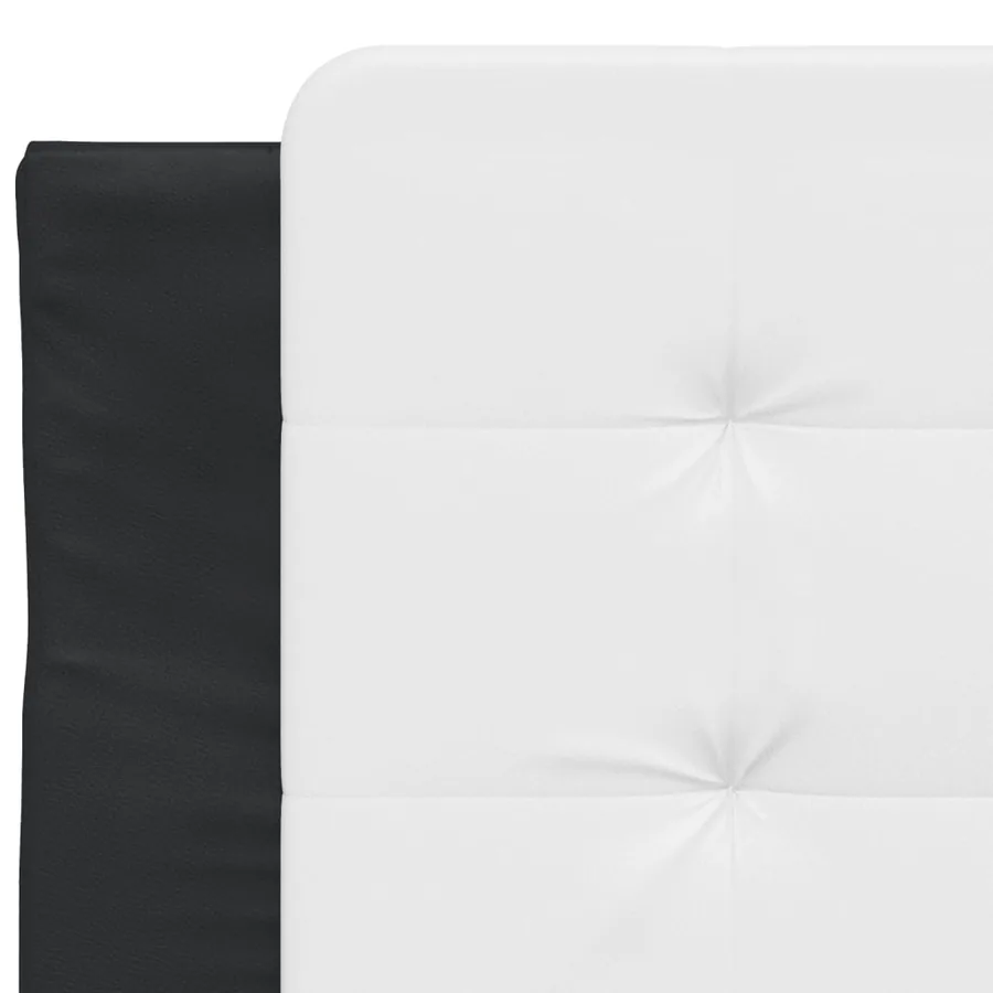 Cadre de lit avec LED sans matelas Zadar noir et blanc 80x200 cm - 11