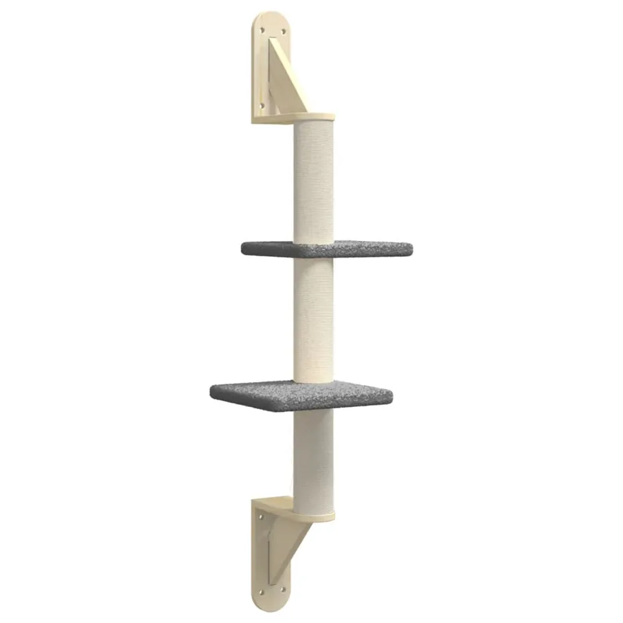 Arbre à chat mural avec griffoir gris foncé 108 cm - 2