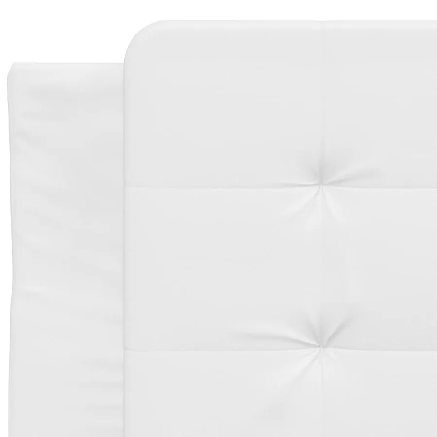 Cadre de lit sans matelas Zadar blanc 90x200 cm similicuir - 10