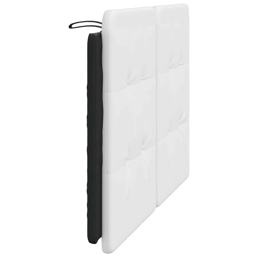 Coussin de tête de lit Zadar noir et blanc 120 cm similicuir - 5