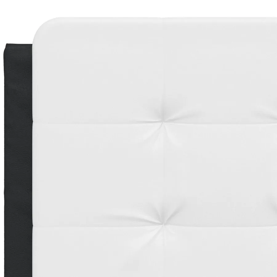 Cadre de lit avec LED sans matelas Zadar noir et blanc 120x200 cm - 11