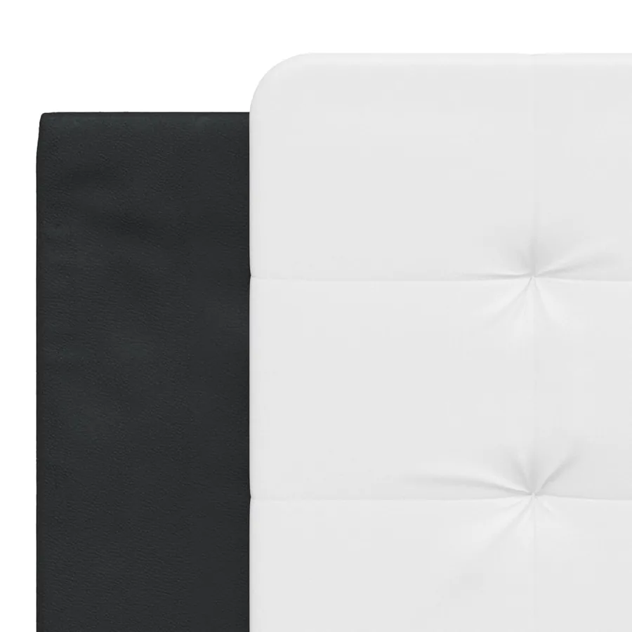 Cadre de lit avec LED sans matelas Zadar noir et blanc 180x200 cm - 11