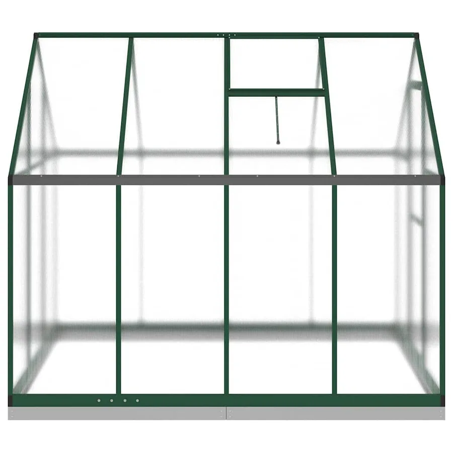 Serre avec cadre de base vert 224x169x202 cm aluminium - 4