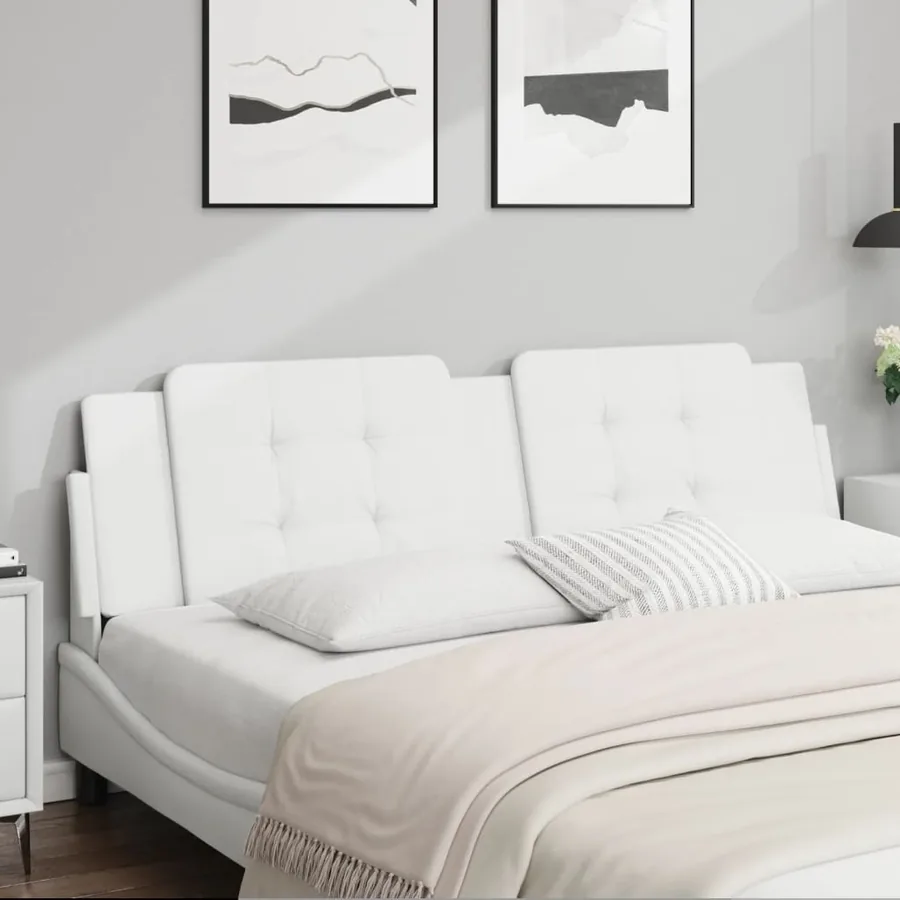 Coussin de tête de lit Zadar blanc 180 cm similicuir