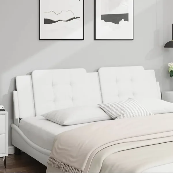 Coussin de tête de lit Zadar blanc 180 cm similicuir