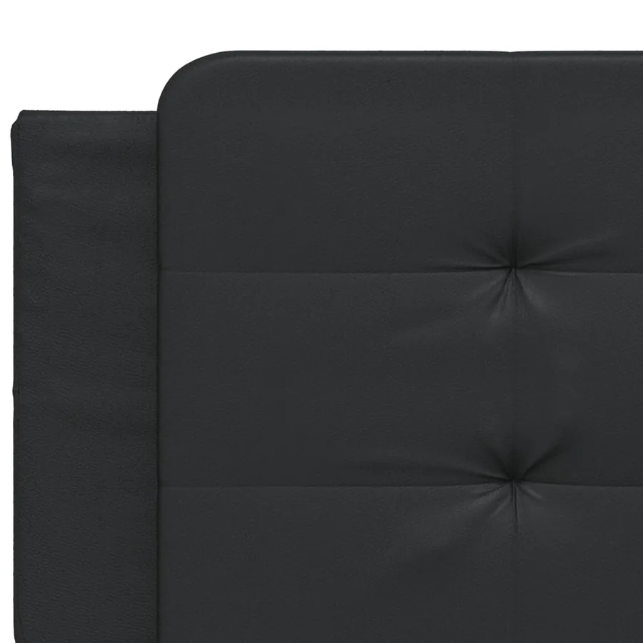 Lit avec matelas Zadar noir 160x200 cm similicuir - 7