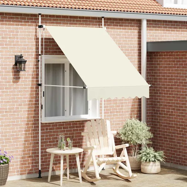 Auvent manuel rétractable 150 cm Crème