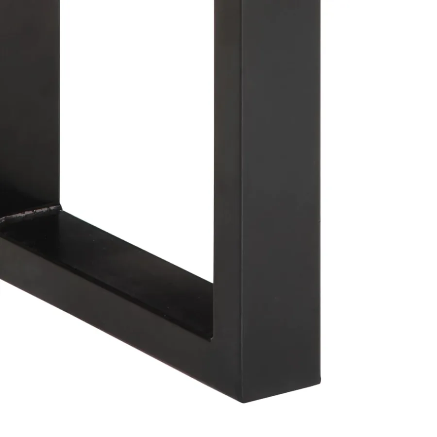 Banc 160 cm bois de manguier brut massif et acier - 7