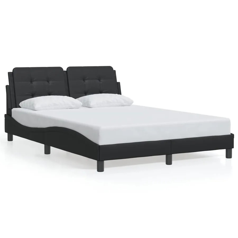 Cadre de lit avec LED sans matelas Zadar noir 140x190 cm - 5