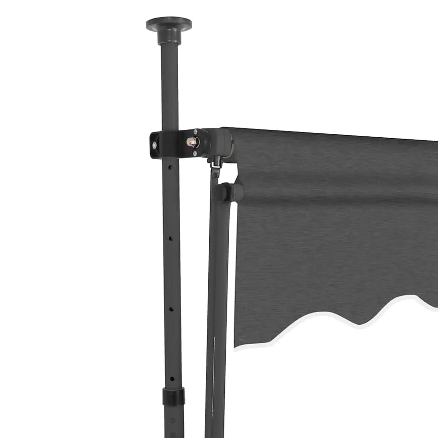 Manual retractable awning with LED 250 cm Anthracite - 4