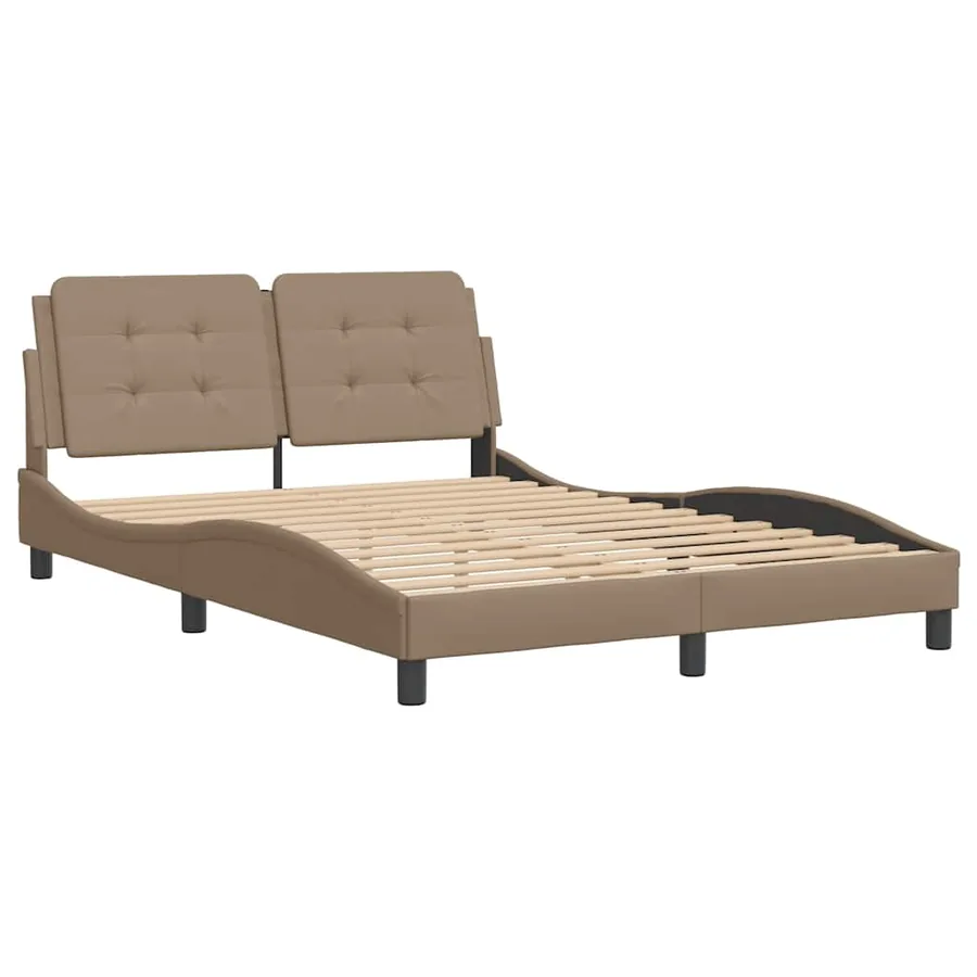Cadre de lit sans matelas Zadar cappuccino 120x200 cm similicuir - 3