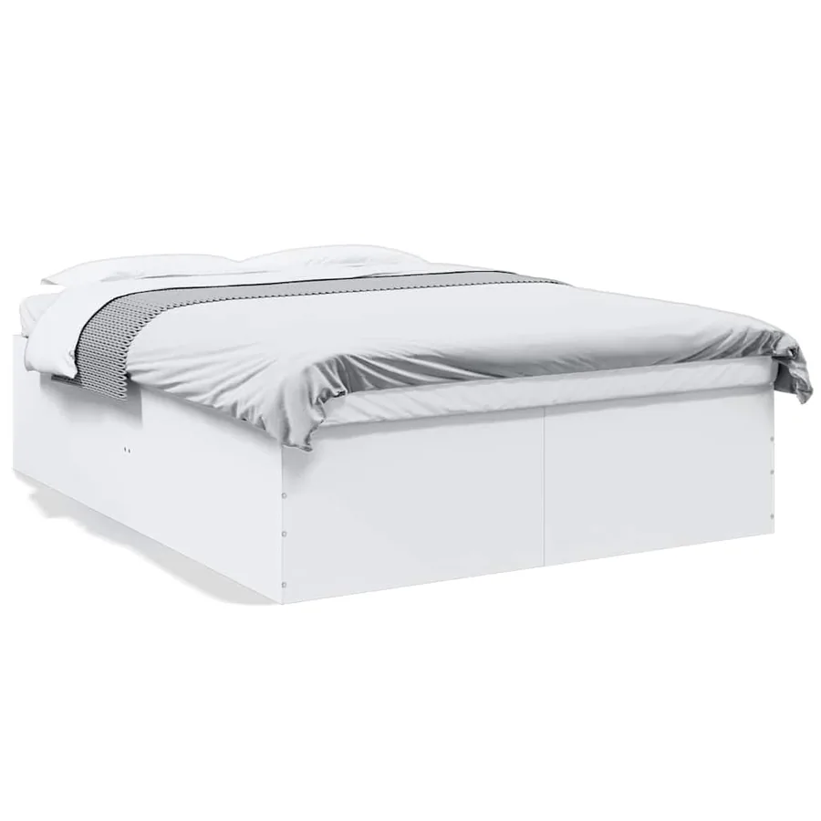 Cadre de lit sans matelas blanc 150x200 cm - 2