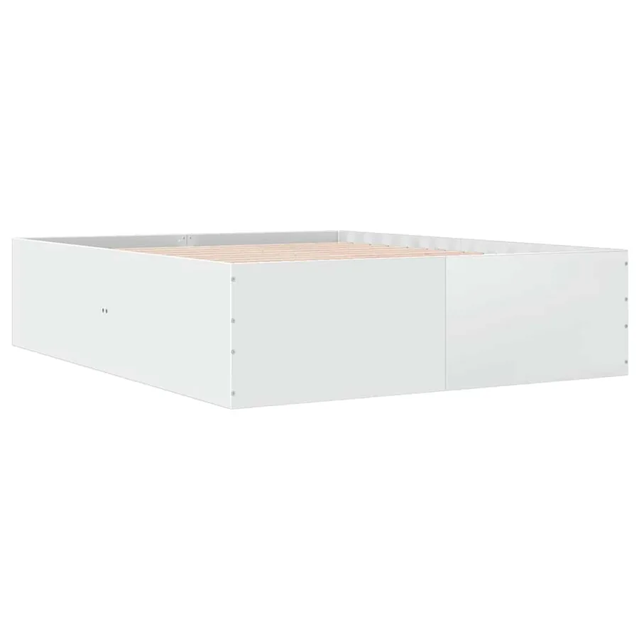 Cadre de lit sans matelas blanc 150x200 cm - 3