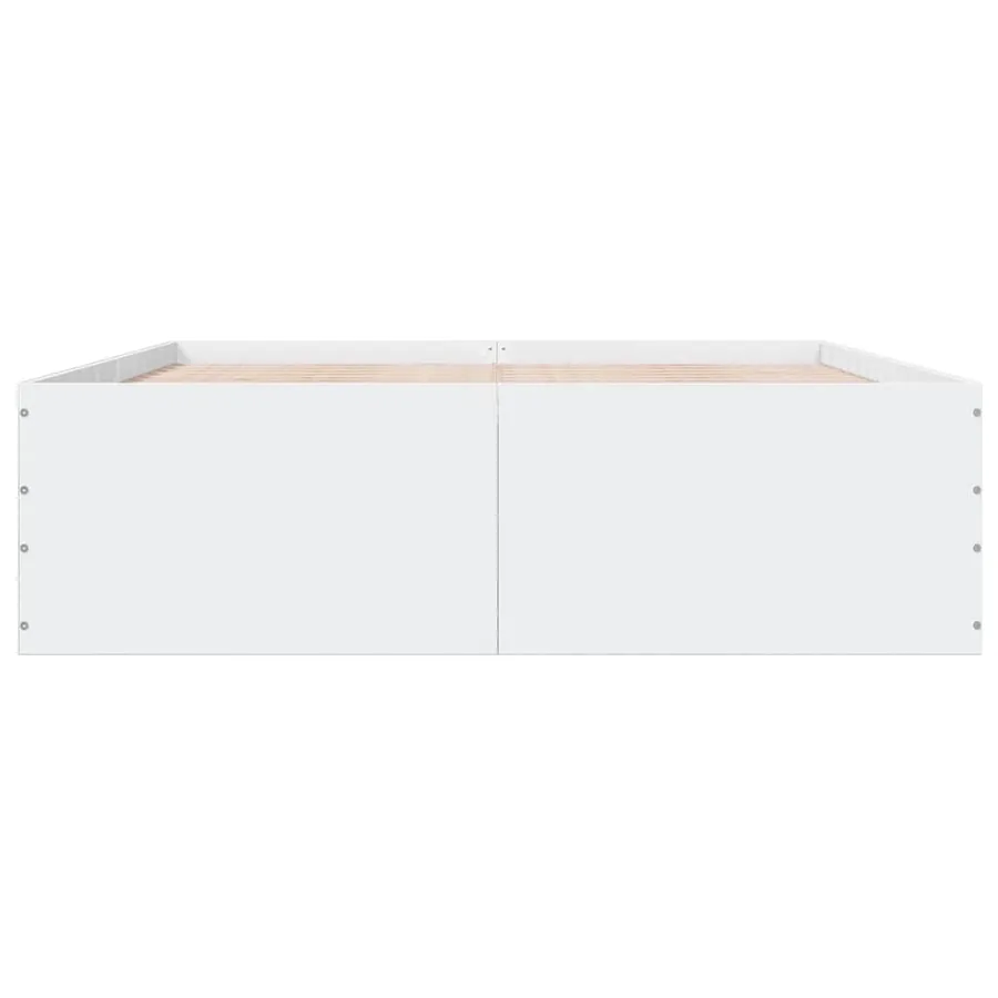 Cadre de lit sans matelas blanc 150x200 cm - 4