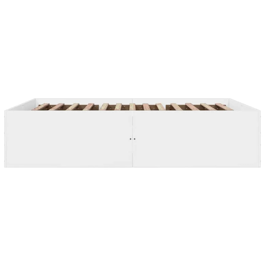 Cadre de lit sans matelas blanc 150x200 cm - 5