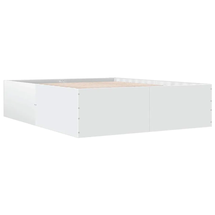 Cadre de lit sans matelas blanc 150x200 cm - 6