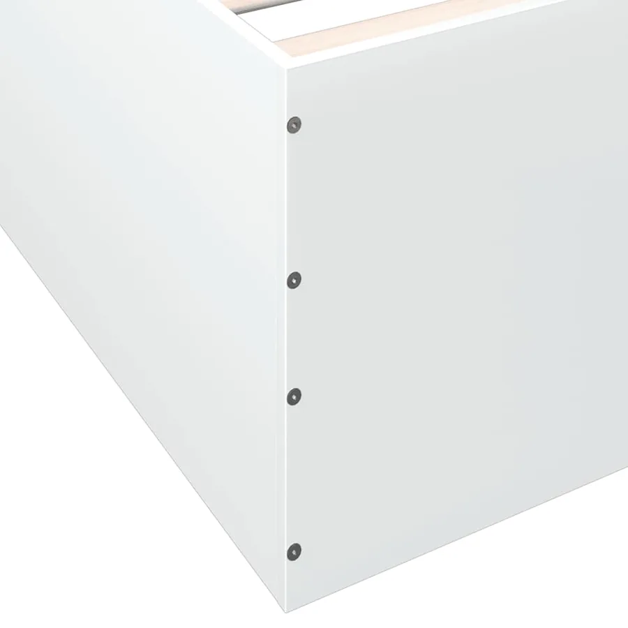 Cadre de lit sans matelas blanc 150x200 cm - 8