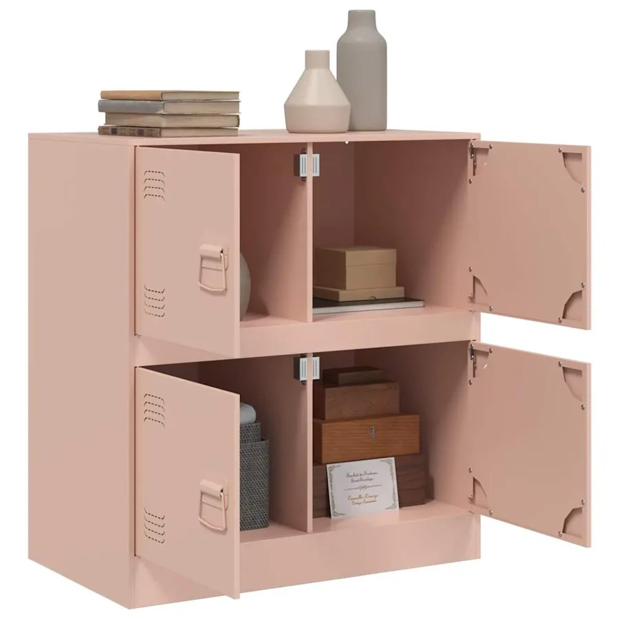 Buffet rose 67x39x73 cm acier - 4