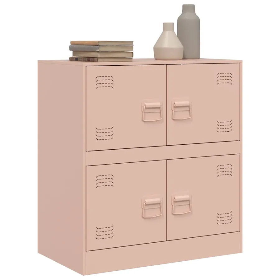 Buffet rose 67x39x73 cm acier - 5