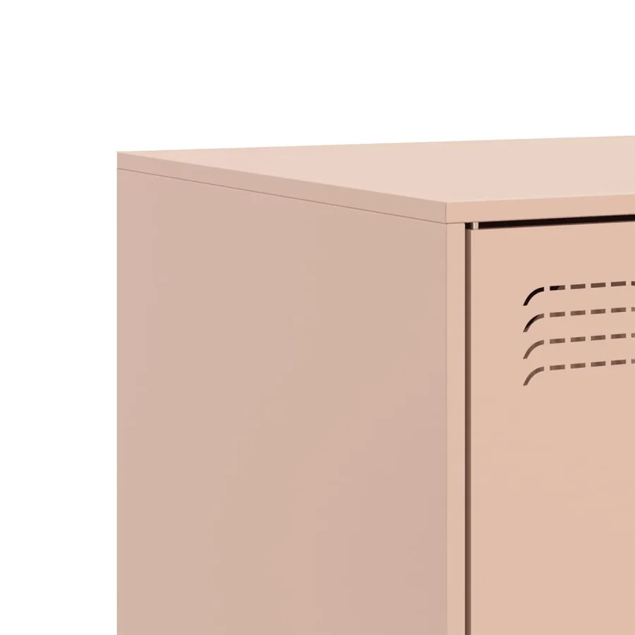 Meuble TV rose 99x39x44 cm acier - 11