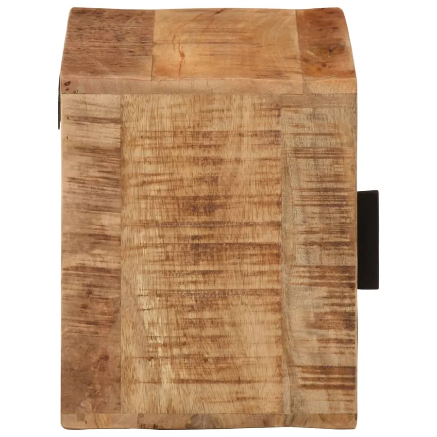 Table de chevet murale 40x30x25 cm bois de manguier massif - 4