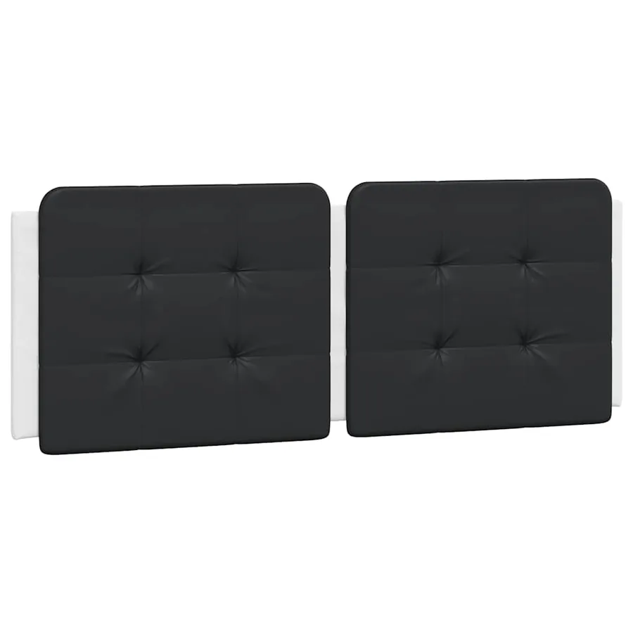 Cadre de lit sans matelas Zadar blanc et noir 120x200 cm similicuir - 8