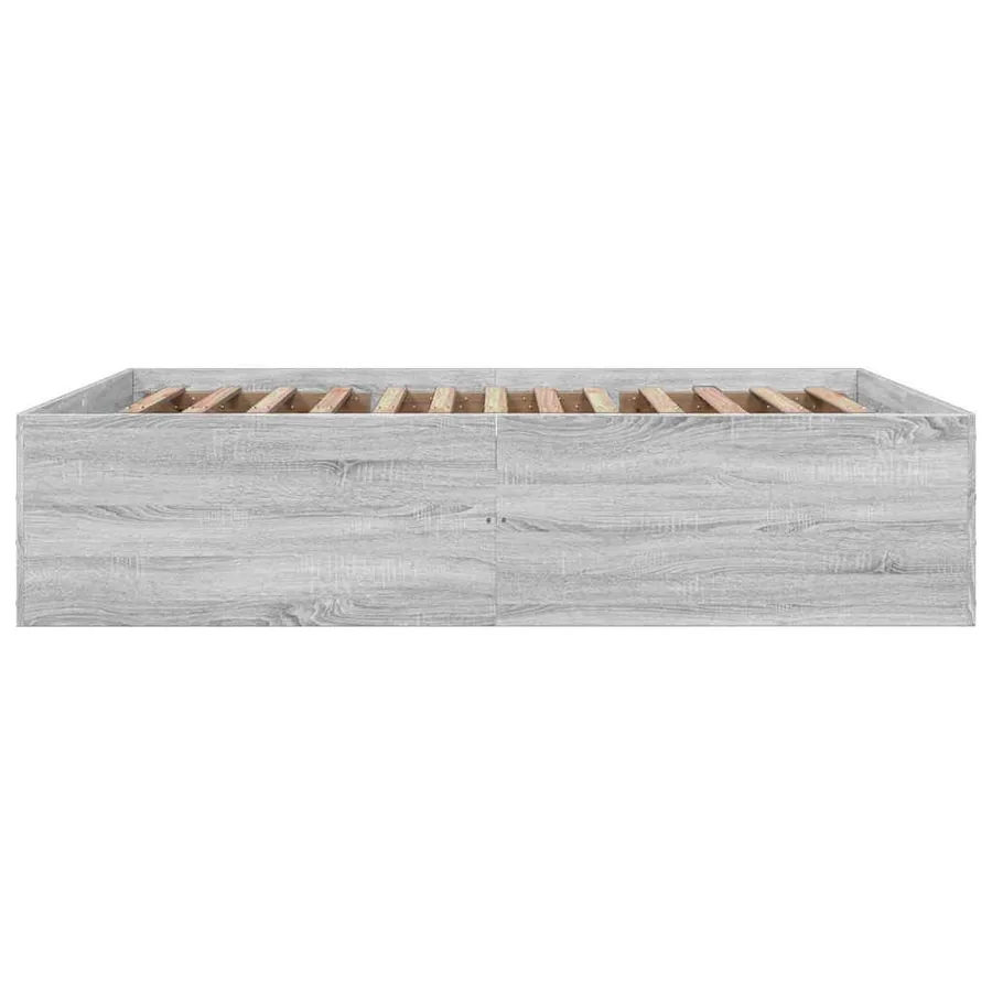 Cadre de lit sans matelas sonoma gris 150x200 cm - 5