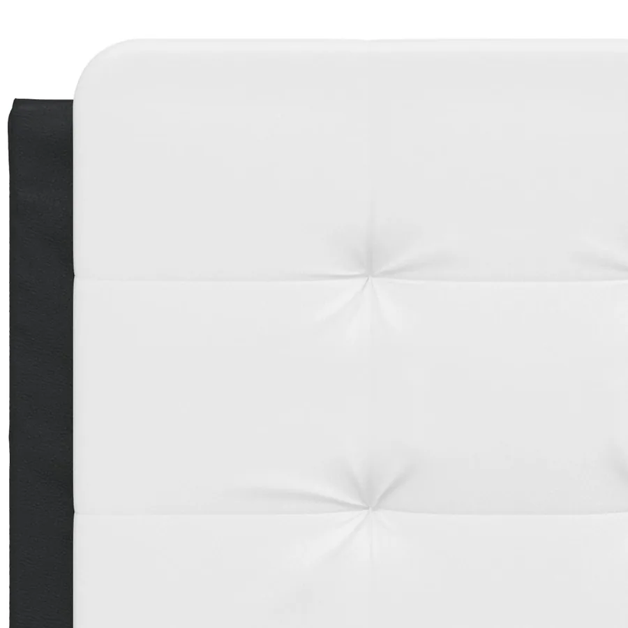 Cadre de lit avec LED sans matelas Zadar noir et blanc 140x200 cm - 11