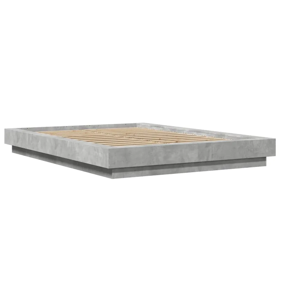 Cadre de lit sans matelas gris béton 120x200 cm - 3