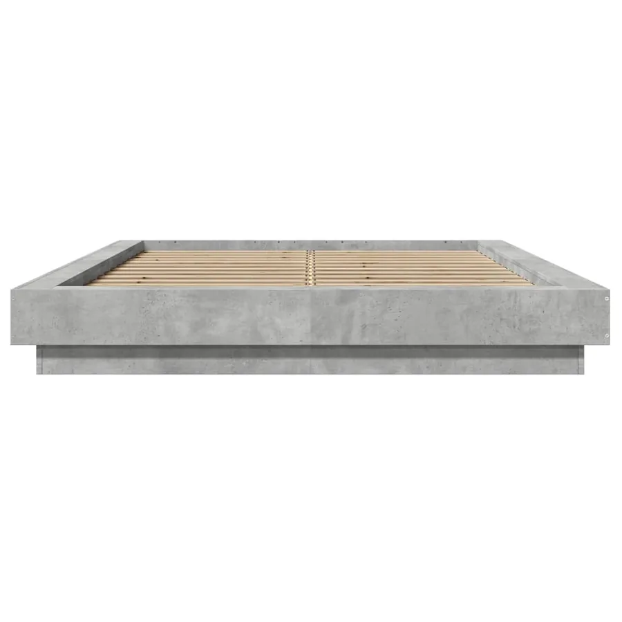 Cadre de lit sans matelas gris béton 120x200 cm - 4