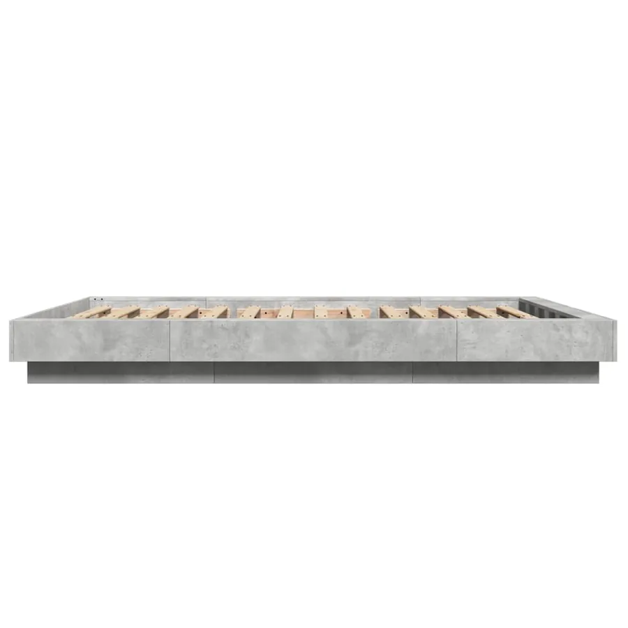 Cadre de lit sans matelas gris béton 120x200 cm - 5