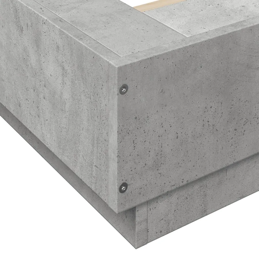 Cadre de lit sans matelas gris béton 120x200 cm - 7