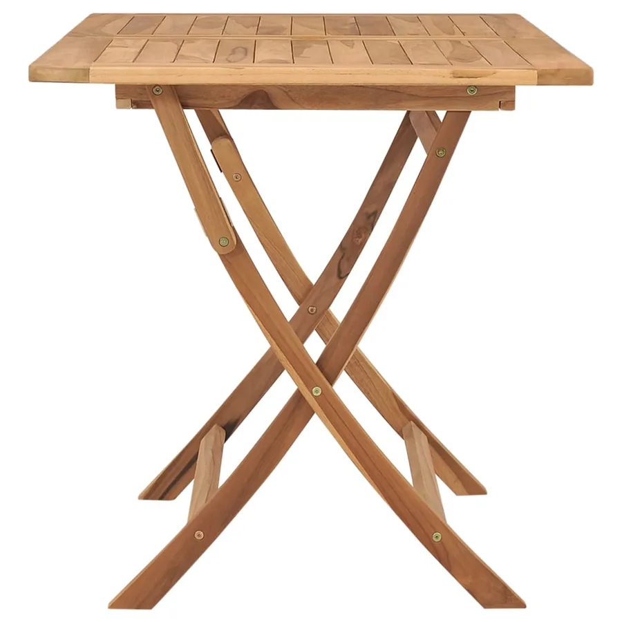 Folding garden table 120x70x75 cm Solid teak wood - 3
