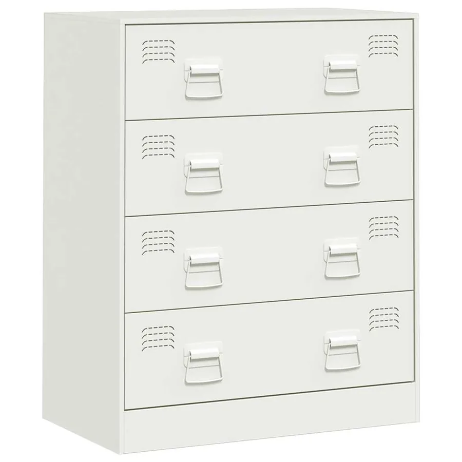 Buffet blanc 67x39x83 cm acier - 2